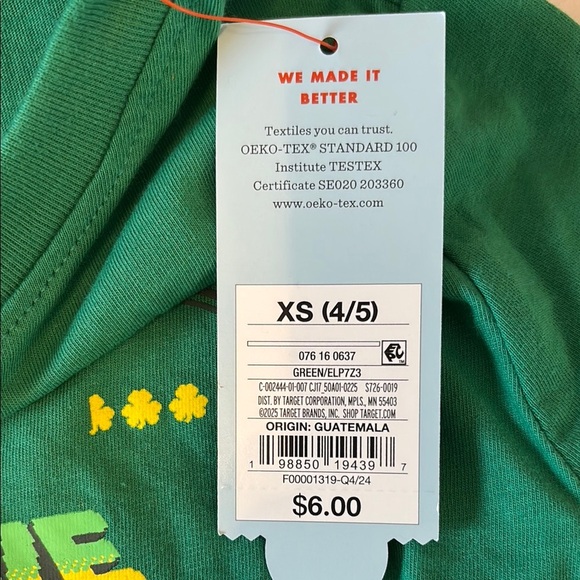 Cat & Jack Vibrant Green Tee Size 4-5 Boy - Picture 4 of 4